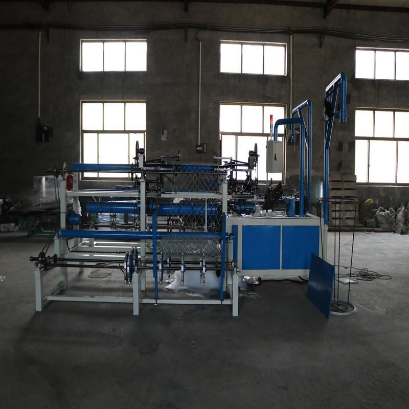 Full Automatic Double Wire Diamond Mesh Chain Link Fence Machine