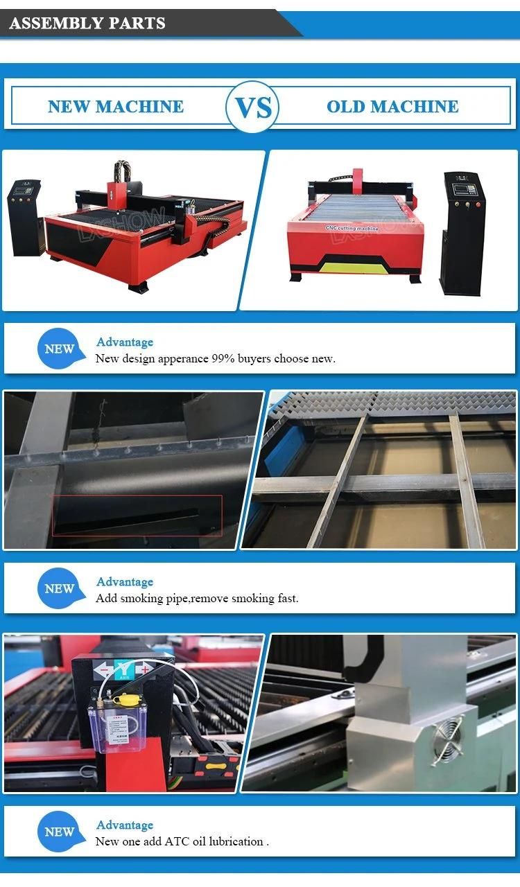 1325 1530 1560 2040 2030 Huyuan Cheap Portable CNC Steel Tube Plasma Cutting Cutters Machine Metal 8/15/18/20/30mm /63/100/120A/160A/200A  240V