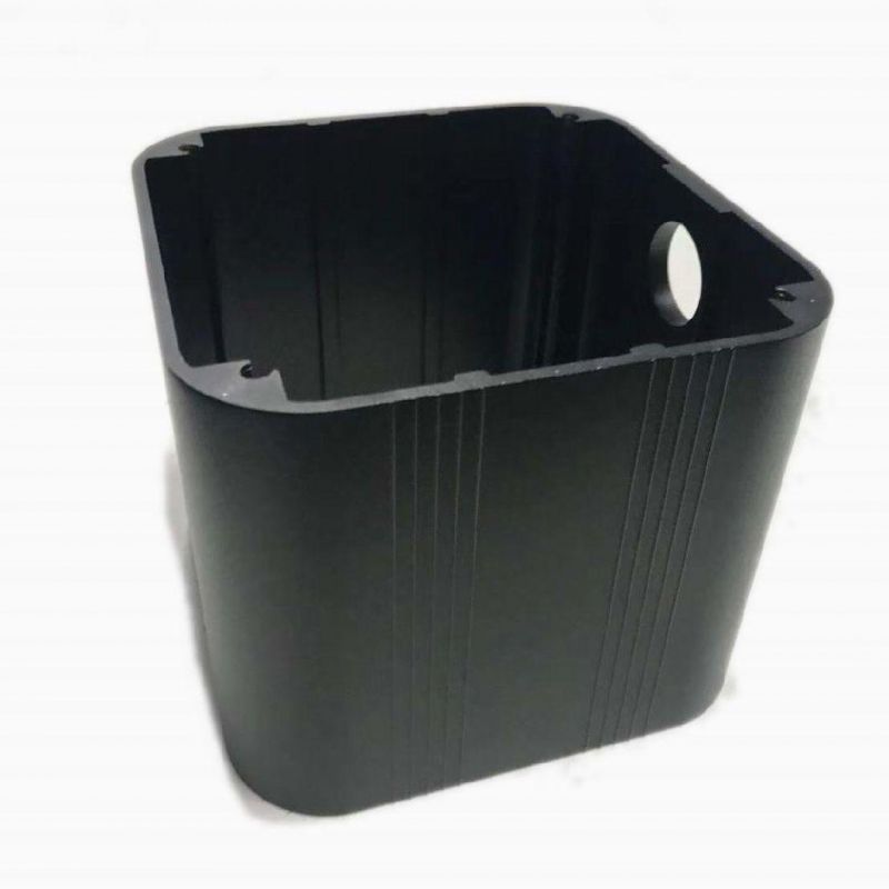 Precision CNC Machining Extrusion Aluminum Shell with Black Anodizing for Electronic Enclosure