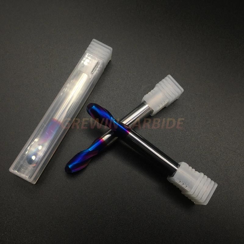 Grewin-4 Flutes HRC65 Solid Tungsten Carbide Ball Nose End Mill and End Mill CNC Machine Cutting Tools