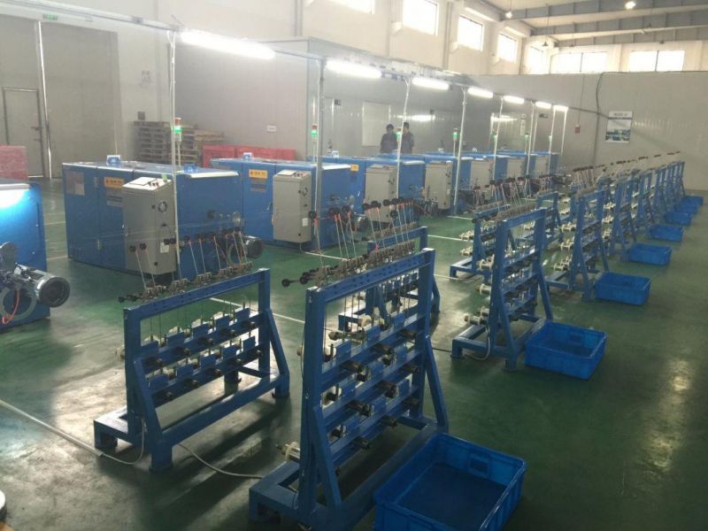 Alloy Wire, 0.04-0.32mm Copper Cable Wire Drawing Twisting Machinery Bunching Stranding Winding Rewinding 3.7kw Power Wire Making Machine