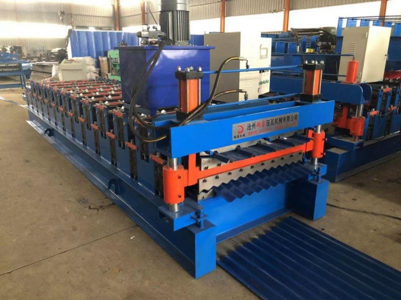 PLC Control Corrugated Double Deck Layer Roll Forming Machine