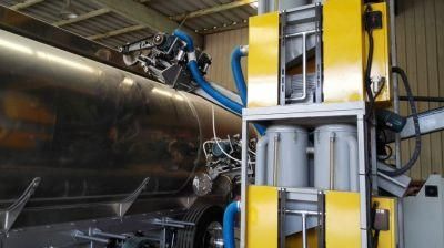 Automatic Al Carbinet Truck Buffing and out-Polishing of Tanktruck for External Surface Treatment for Hot Sale