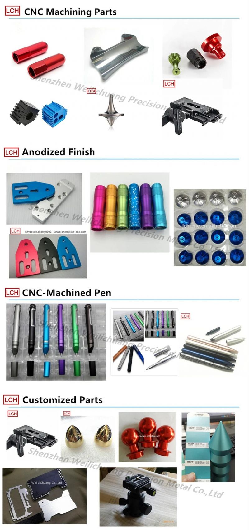 Precison Custom CNC Parts Aluminum Milling Parts with Anodize