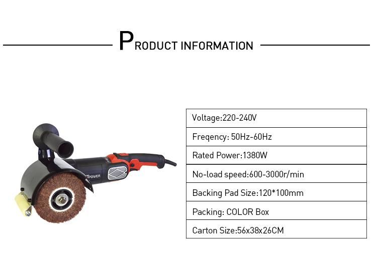 120mm Corded Handheld Electric Burnisher Roller Sander Stainless Steel Finisher Polisher