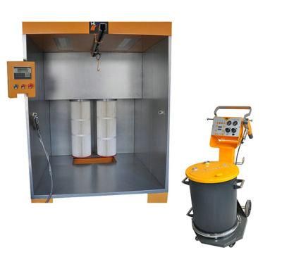 Electrostatic Batch Powder Coating Spray Booth and Gun