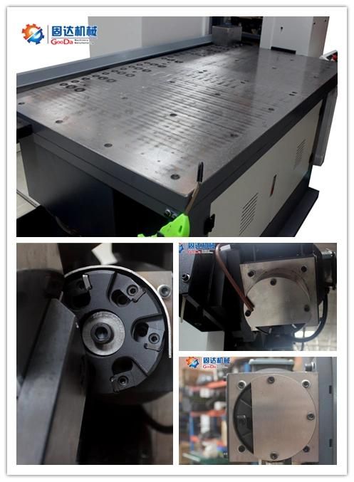 Gooda Djx3-1200X250 CNC Trinity Chamfering Machine with Pneumatic Float Magnetic Chuck Worktable, Three Cutter Ganged, Three Edges at One Time