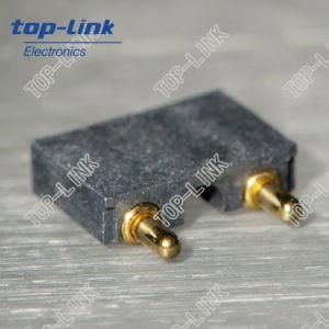 Spring Loaded Pogo Pin Connector with Right Angle, 2 Pin