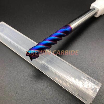 Gw Carbide - Tungsten Carbide End Mills Nano Coated Ball Nose Flat Radius Metal Cutter with High Resistance and Good Quality