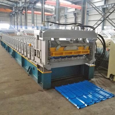 High-Efficiency Step Roof Tile Roll Forming Machine Galvanized Sheet Metal Manufacturing Machine