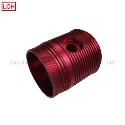 CNC Turning Machining Anodized Red Parts