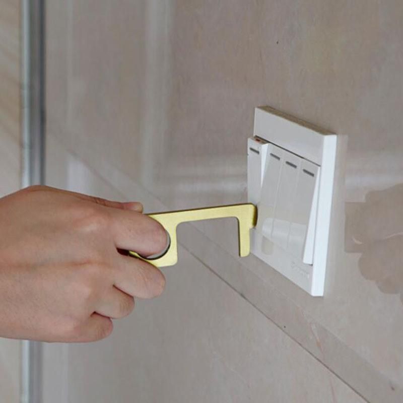 Custom Bacteriostatic Tools Elevator Button Door Handle and Anti-Epidemic Outdoor Zero Contact Portable No Touch Door Opener