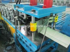 Hydraulic Cutting 0.3 - 0.8mm Thick Ridge Cap Roll Forming Machine