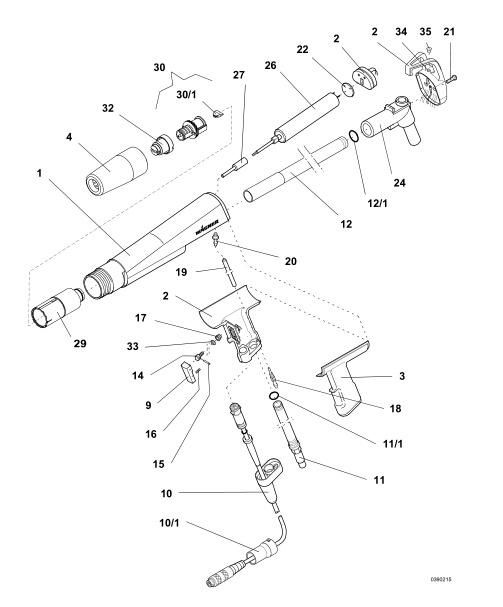 390915 Electrode Holder Powder Gun Parts