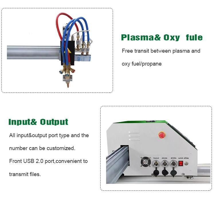 Portable CNC Plasma Cutting Machine, Iron Plate Steel Aluminum Sheet Metal Cutting Machine CNC Handheld Flame Plasma Cutter