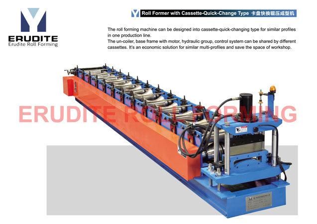Roll Forming Machine with Cassette-Quick-Change Type