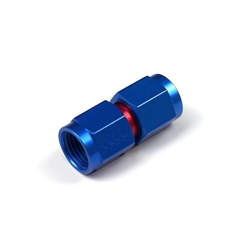 Universal Aluminum Alloy An6 to An6 Straight Female Swivel Coupler Hose End Fitting Adaptor Red