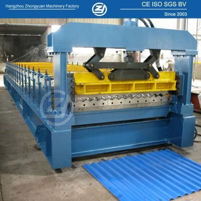 Automatic Cold Galvanized Aluminum Corrugated Steel Color Metal Sheet Roll Forming Machine with ISO9001/Ce/SGS/Soncap