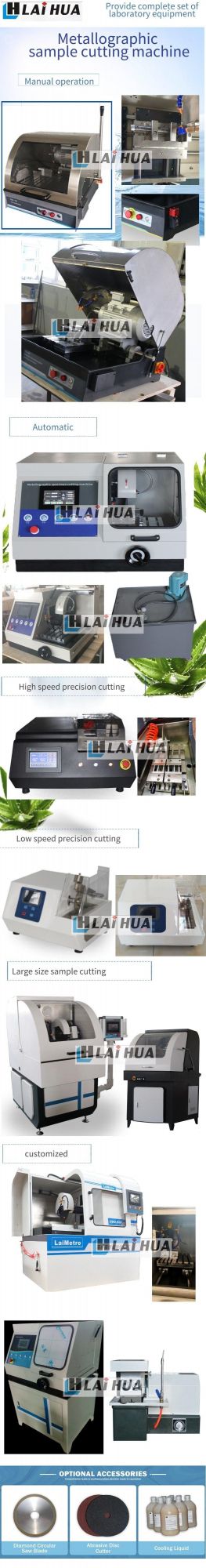 CE Certificated Manual Metallographic Cutting Machinery