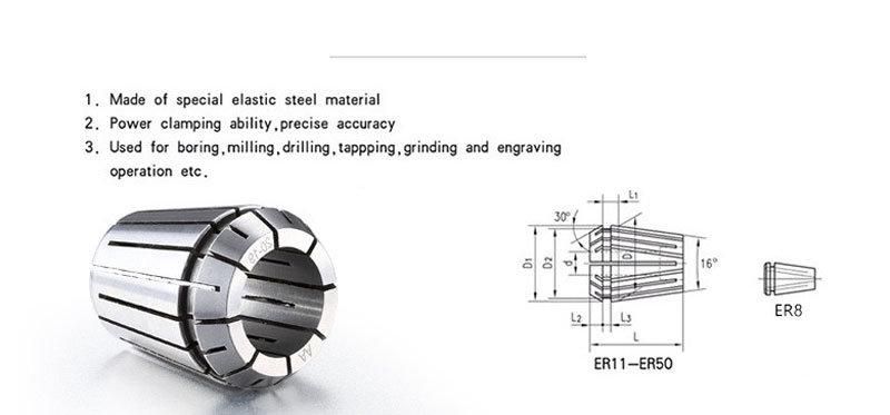 High Precision Milling Machine Engraving Principal Axis Elastic Collet