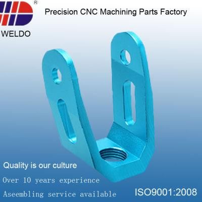 Customized Blue Anodize Precision Aluminum CNC Milling Machinery Parts