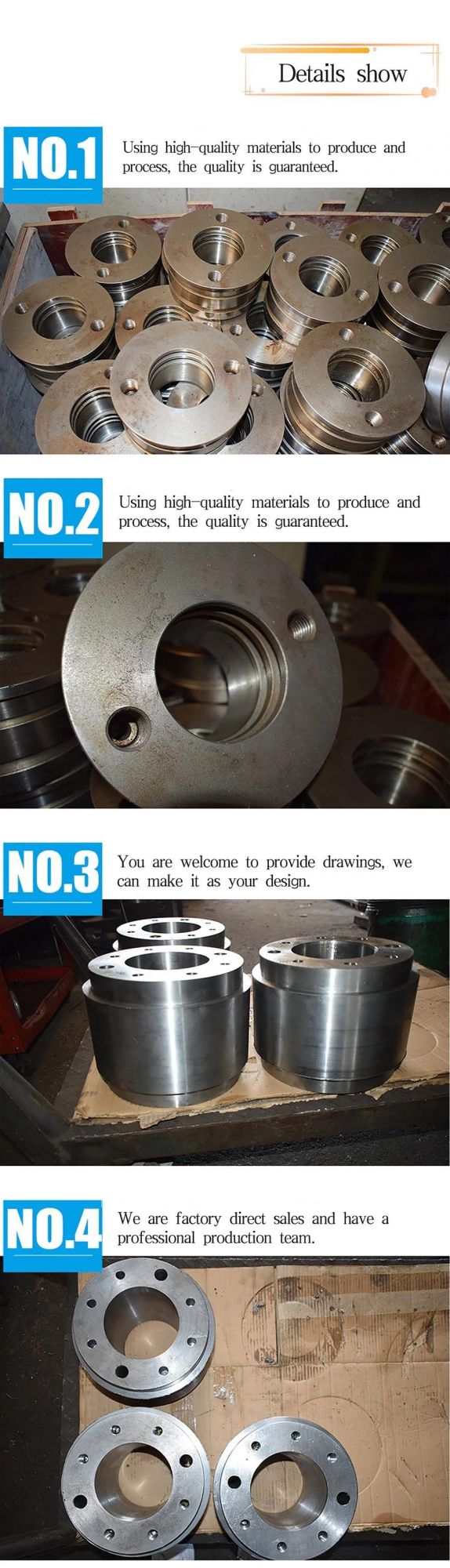 Precision CNC Machining Hydraulic Cylinder Parts Piston Guide Sleeves for Diesel Engine