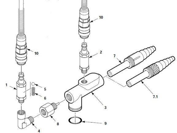 Hose Fitting - Tefzel 344 338# for Powder Pump