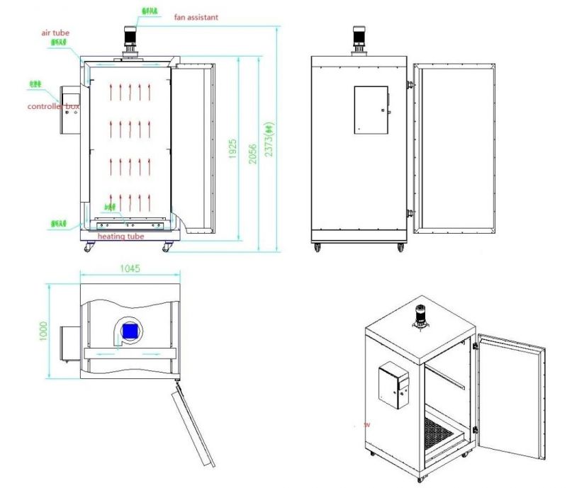 Small Electric Powder Coating Oven for Wheels