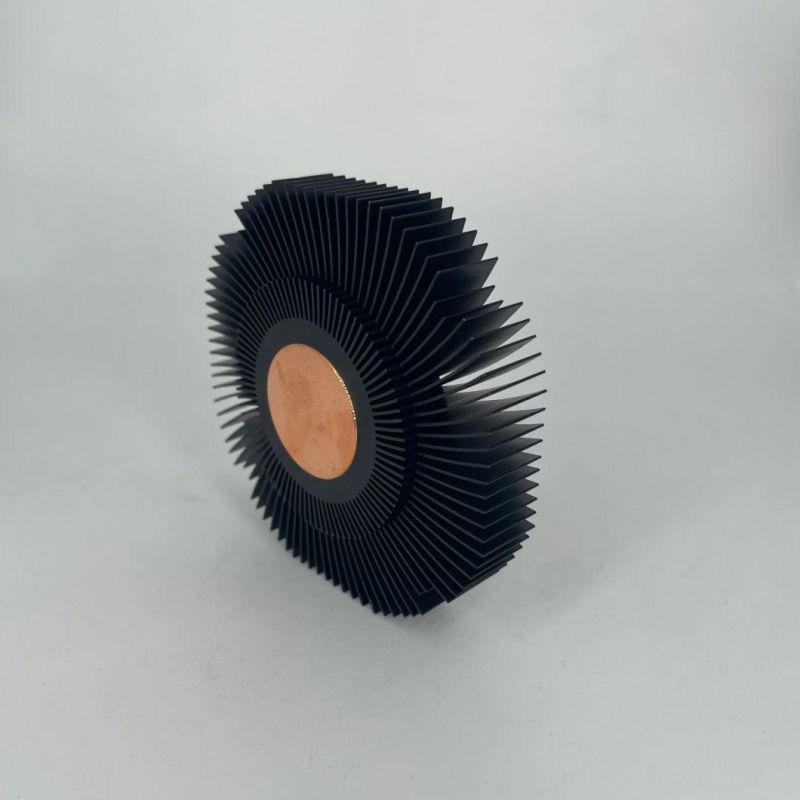 30*30*15 Heat Sink CNC Aluminum Extrusion Sun Flower Plug Copper