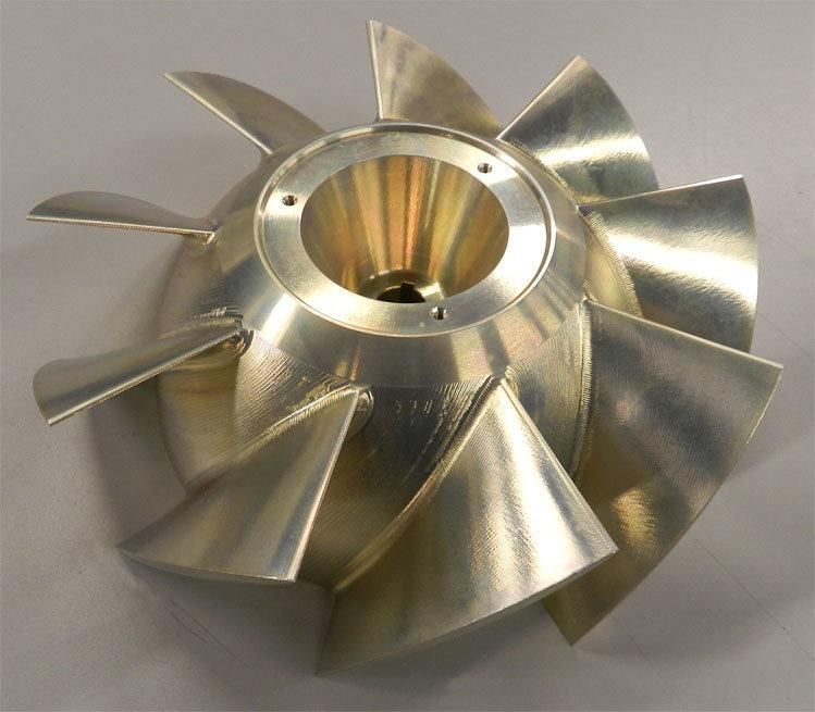 Mazak 5 Axis CNC Milling Aluminum Alloy Vacuum Pump Cleaner Impeller