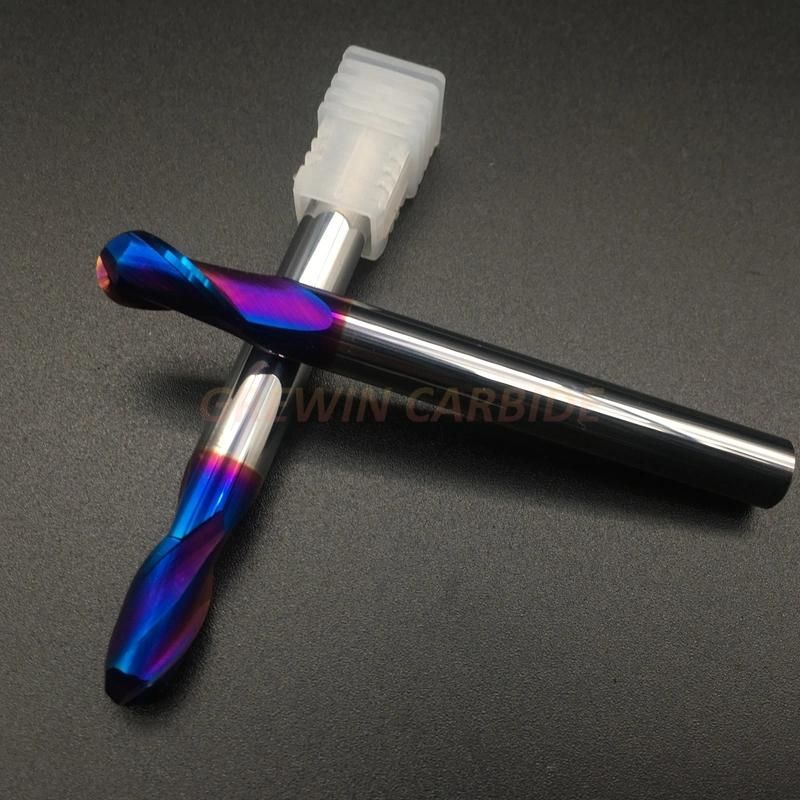 Grewin-4 Flutes HRC65 Solid Tungsten Carbide Ball Nose End Mill and End Mill CNC Machine Cutting Tools