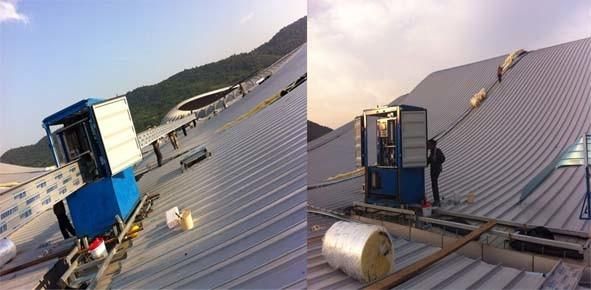 Roof Panel Curving Machine with Standing Seam