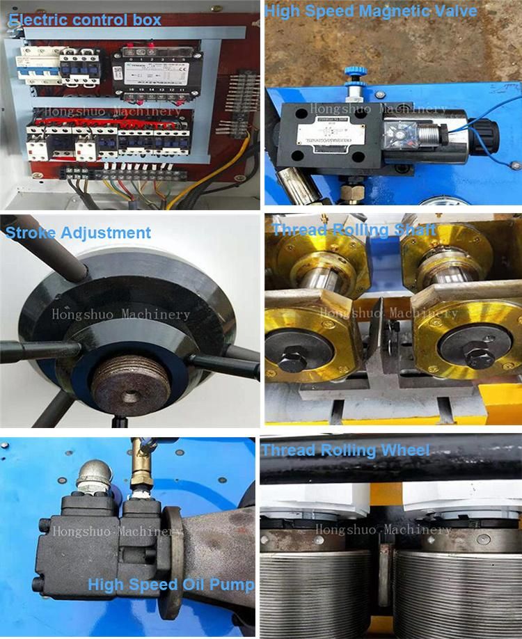 Chinese Manufacturer Automatic Rebar Screw Making Machine Rolling Parallel Thread with Customize Service