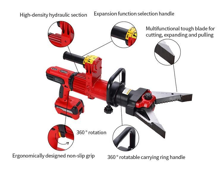 Odetools Bc-300 Handheld Fire Fighting Equipment Hydraulic Rescue Cutter and Spreader