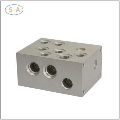Custom Machining Aluminum Valve Hydraulic Manifold Block for Hydraulic Cylinder