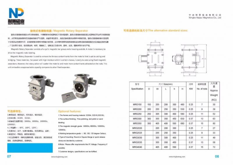 Rotary Grate Magnetic Separator, Rotary Grid Magnet