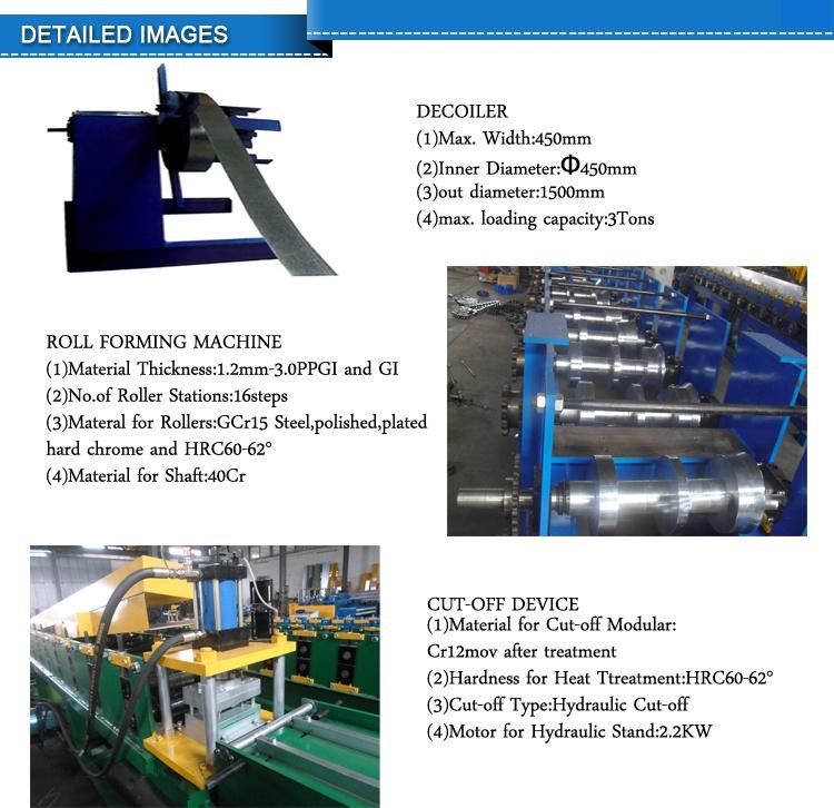Hat Profile Light Steel Framing Cold Roll Roofing Forming Machine