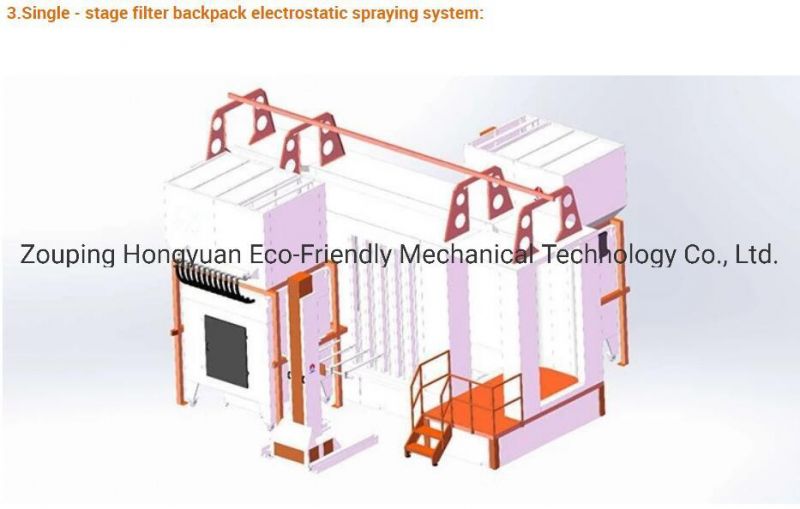 Fast Color Change Spray Booth with Large Cyclone System