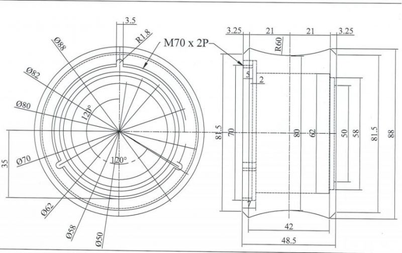 Gw Carbide -PBX Roller in Tungsten Carbide and Lock Nut in Steel