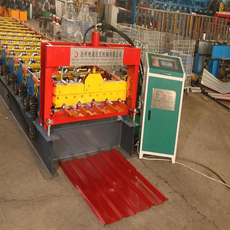 Trapezoidal Roof Tile Steel Sheet Roll Forming Making Machine