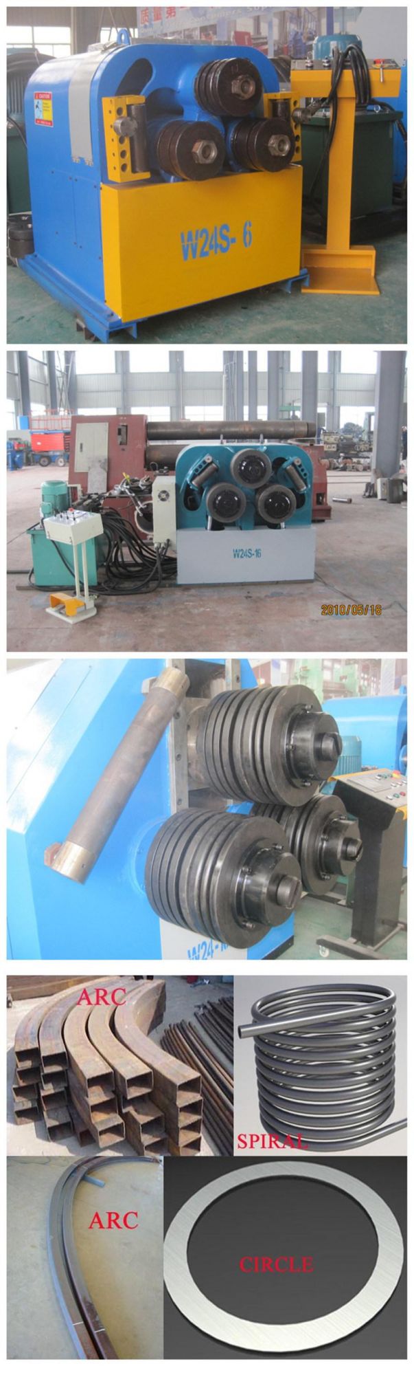 W24s Series Profile Bending Machine, Square Tube Bending, Tube Rolling Machine