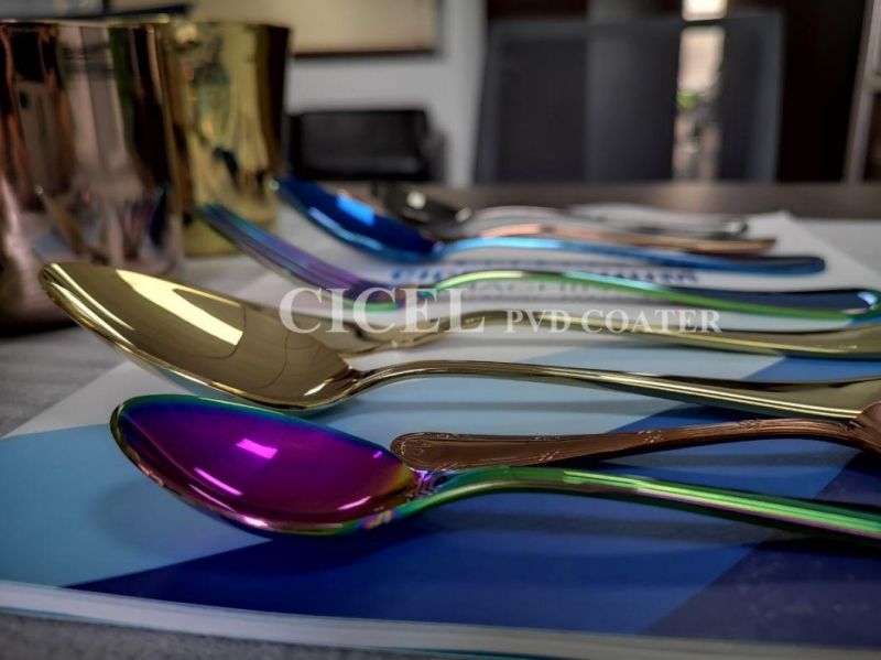 Cicel Cczk-1315-Ion Stainless Steel Spoons PVD Gold Plating Machine