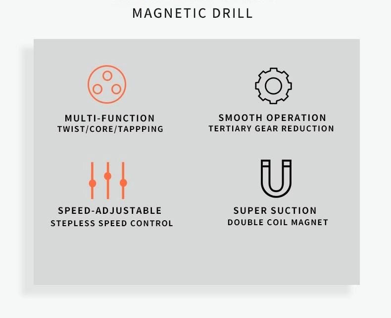 Xd-23A* Adjustable Speed Twist Drill 1400W/23mm/13000n Magnetic Drill Press Professional Manufacturer Magnetic Drill