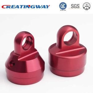 Precise CNC Lathe Machining Metal Parts with Red Anodized