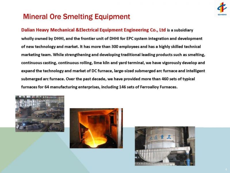 Ferroalloy Industrical Submerged Arc Electric Furnace Equipment