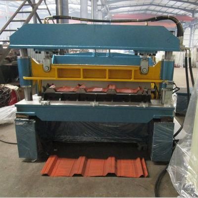 PPGI Steel Coil Metal Trapeziod Roof Roll Forming Machine Mitsubishi Controller