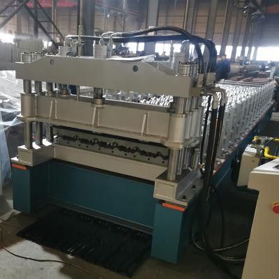 High Efficiency Aluminum Coils Trapezoidal Metal Roof Panel Making Machine Step Tile Roll Forming Machine with CE Certificate