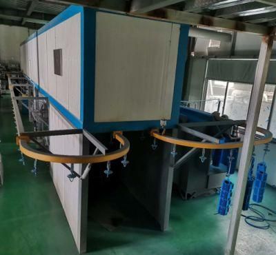 Manual Powder Coating Line with Curing Oven and Spray Booth for Cylinder Overhead Conveyor