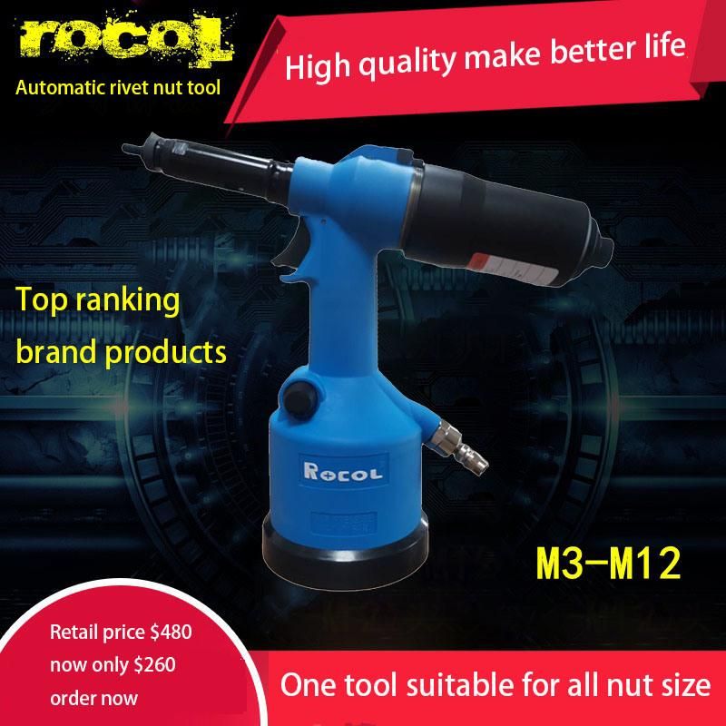 Handheld Fully Automatic Pneumatic Air Riveter Nut Gun Tool