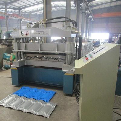 Automatic Color Steel Coils Corrugated Iron Sheet Trapezoidal Profile Roofing Tile Roll Forming Machine with CE and ISO9001 Quality Certificate